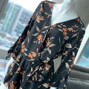 Umgee Black & Floral Romper - New, never worn